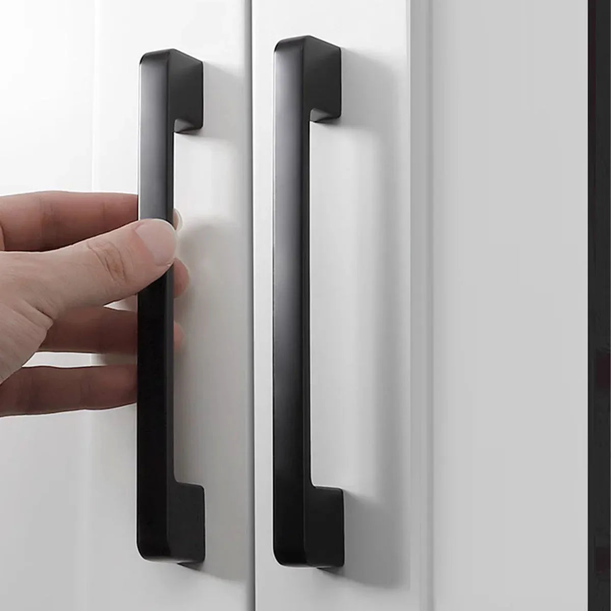 Dark Grey Modern Simple Wardrobe Handle 96/128/160mm Drawer Cabinet Door Pull - 128mm