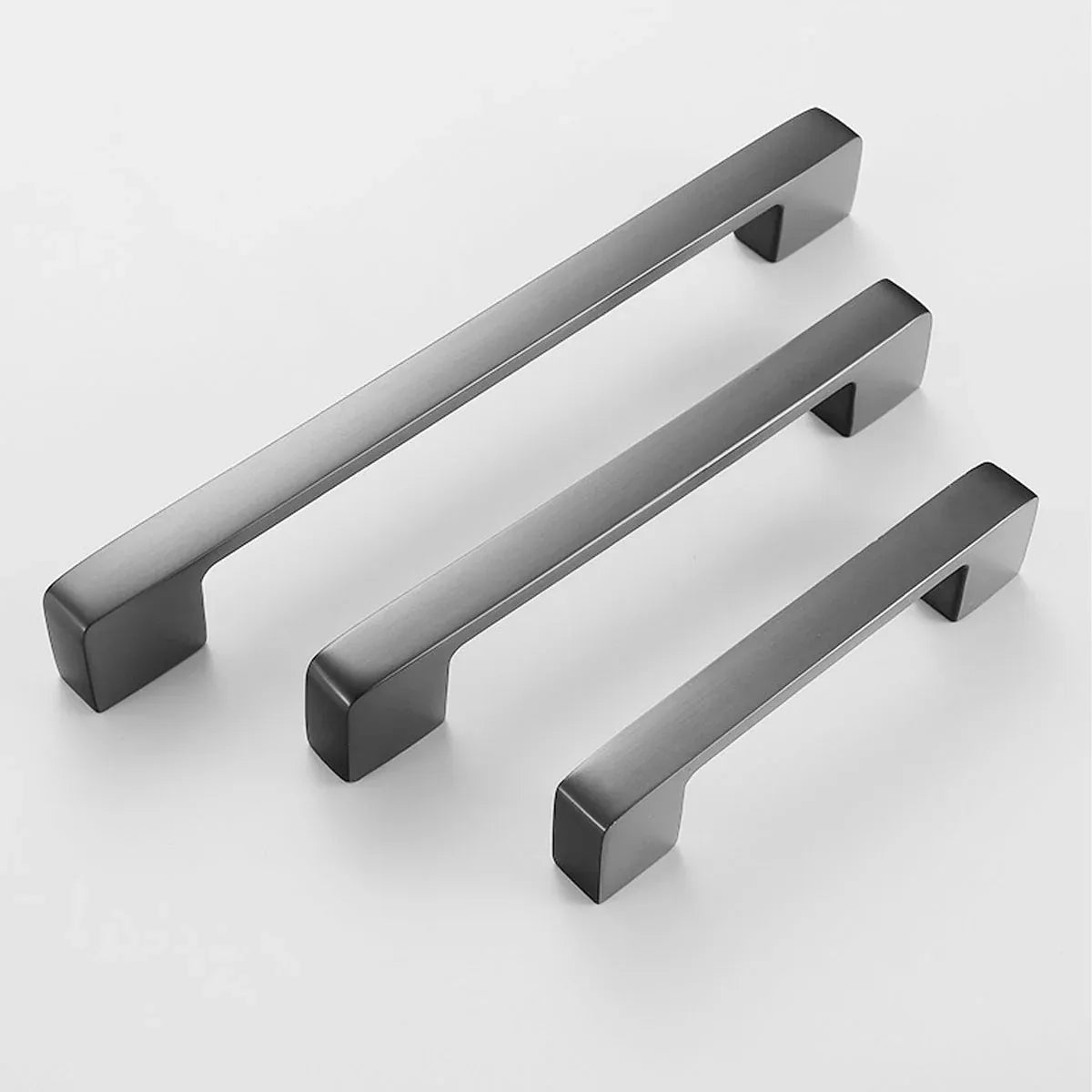 Dark Grey Modern Simple Wardrobe Handle 96/128/160mm Drawer Cabinet Door Pull - 128mm