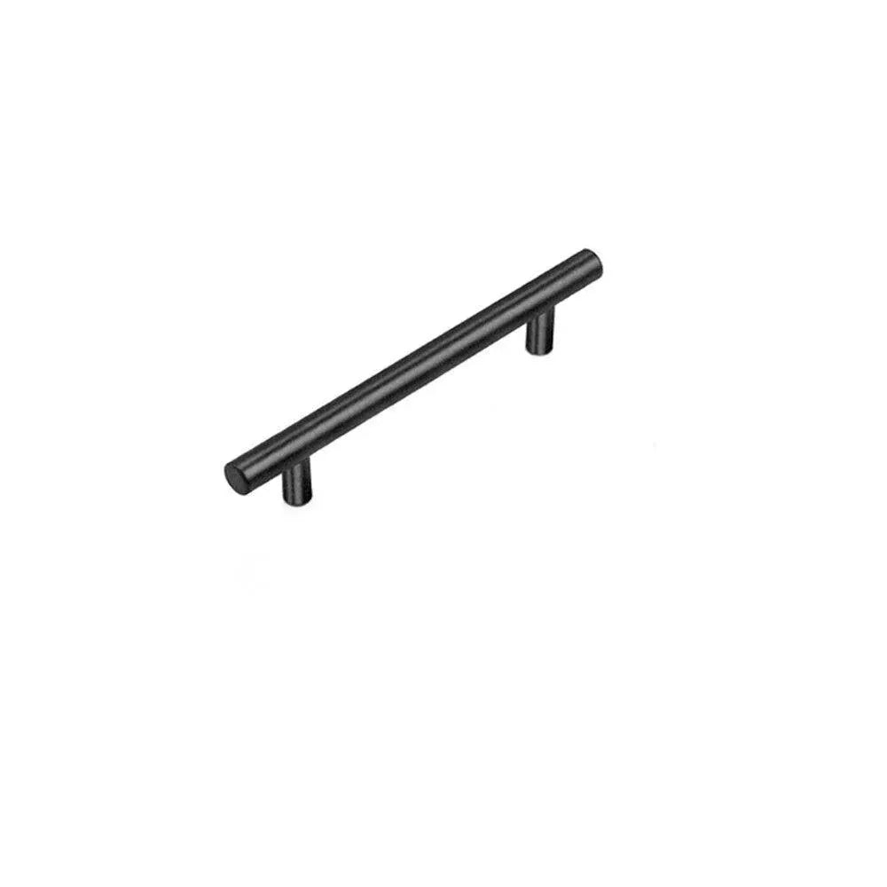 5PCS Black Kitchen Cabinet Door Handles Stainless Steel Door Drawer Pull T Bar - 350mm/224mm