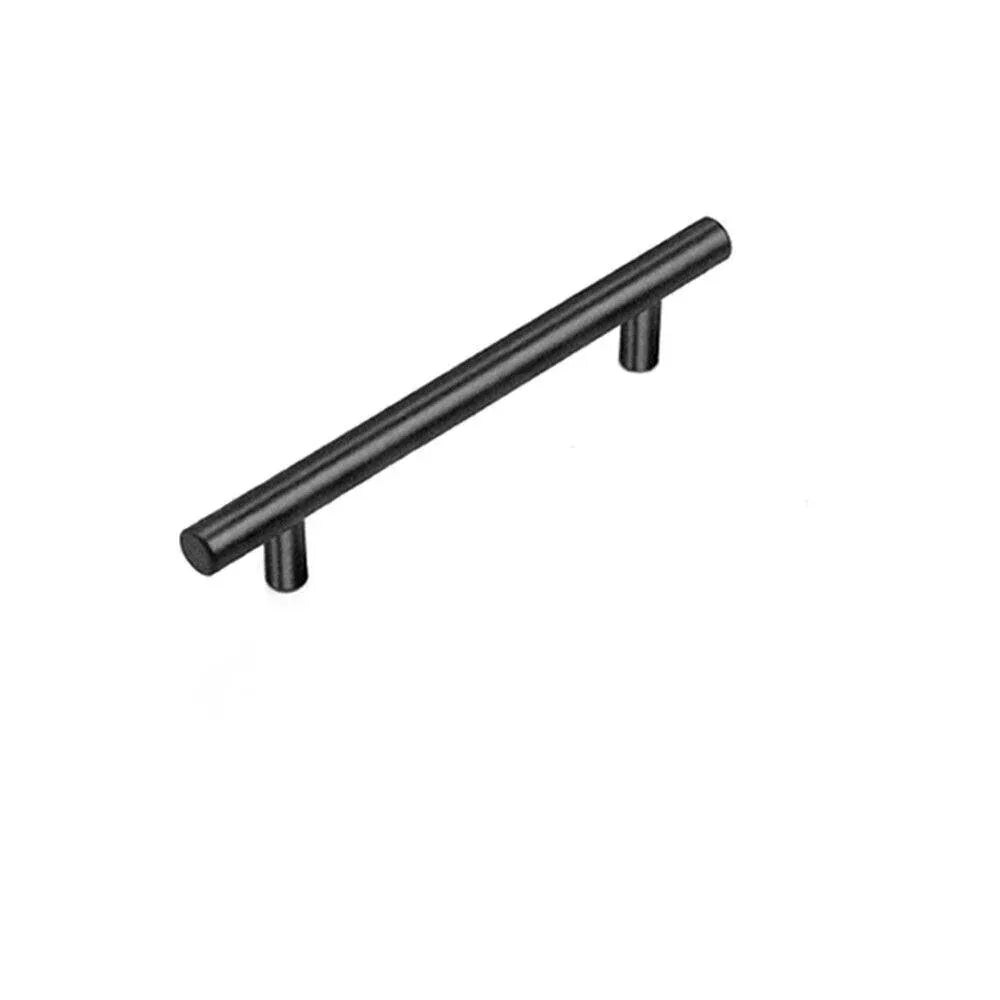 5PCS Black Kitchen Cabinet Door Handles Stainless Steel Door Drawer Pull T Bar - 350mm/224mm