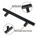 5PCS Black Kitchen Cabinet Door Handles Stainless Steel Door Drawer Pull T Bar - 350mm/224mm