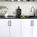 Modern Simple Cabinet Door Handle 96mm 128mm Long Pull for Kitchen Furniture - Black - 96mm