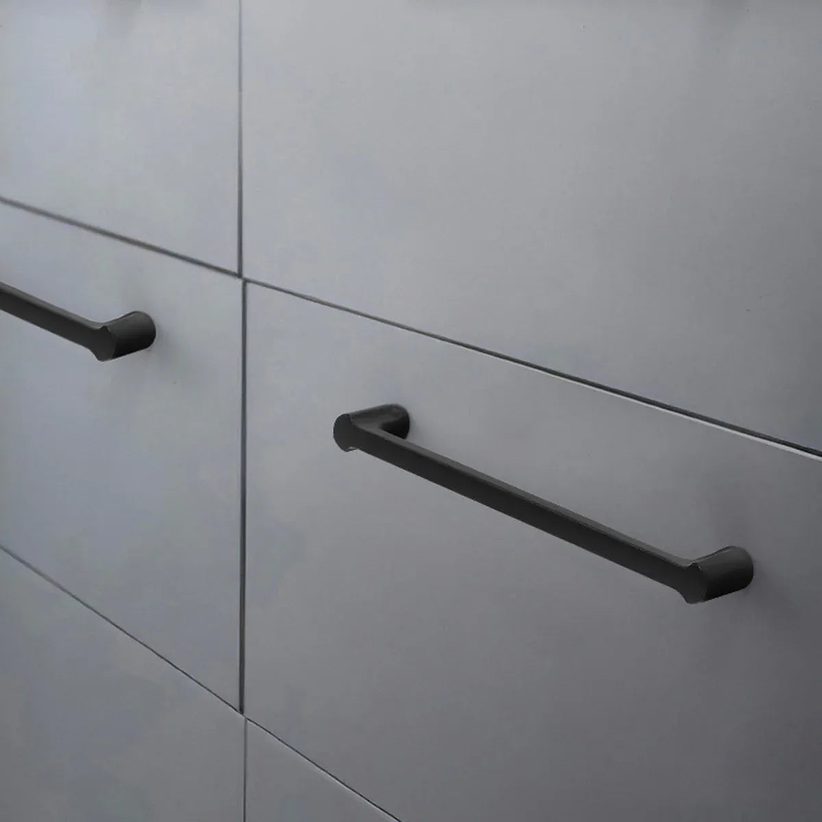 Modern Simple Cabinet Door Handle 96mm 128mm Long Pull for Kitchen Furniture - Black - 96mm