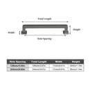128mm 224mm Wardrobe Cabinet Door Handle Modern Simple Drawer Pull Furniture - Silver-128mm