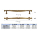 Bronze Cabinet Door Handle Retro Chinese Style Pull for Closet Drawer Furniture - 128mm-Hole Distance