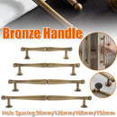 Bronze Cabinet Door Handle Retro Chinese Style Pull for Closet Drawer Furniture - 96mm-Hole Distance