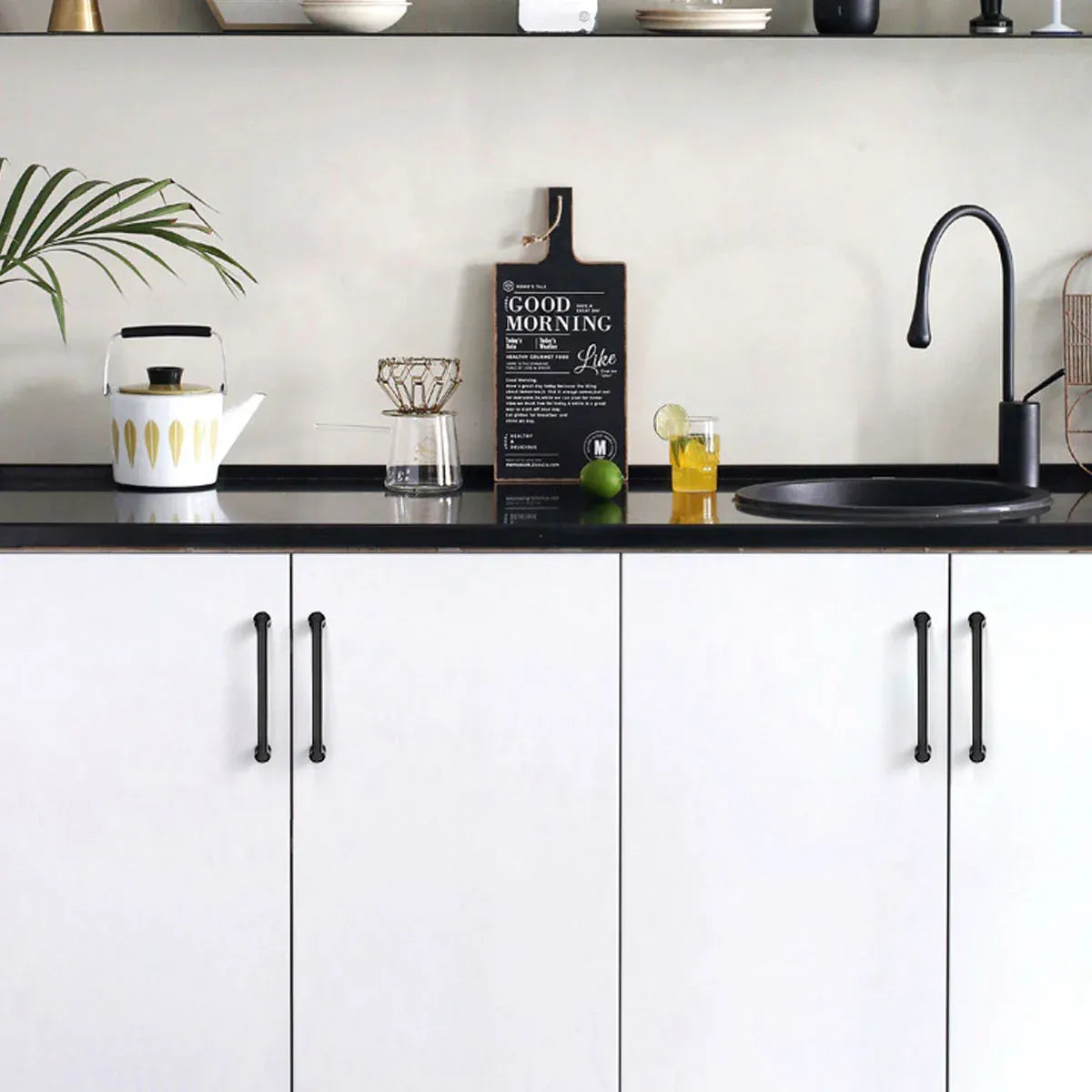 Modern Simple Cabinet Door Handle 96mm 128mm Long Pull for Kitchen Furniture - Grey - 128mm
