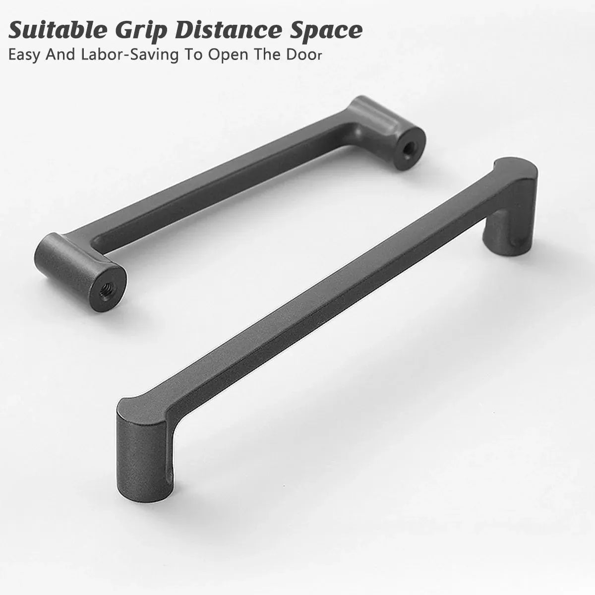 Modern Simple Cabinet Door Handle 96mm 128mm Long Pull for Kitchen Furniture - Grey - 96mm