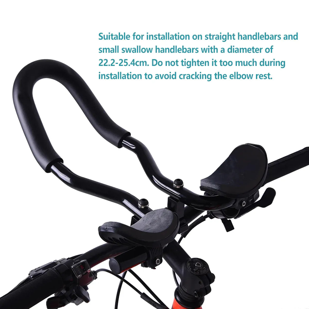 Aluminum Alloy TT Handlebar Integrated Rest Bar for Mountain Road Bike Cycling