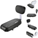 Bike Rear Seat Kit Set Carrier Cushion Backrest Footrest Safe for Bicycle Use