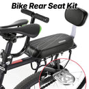 Bike Rear Seat Kit Set Carrier Cushion Backrest Footrest Safe for Bicycle Use