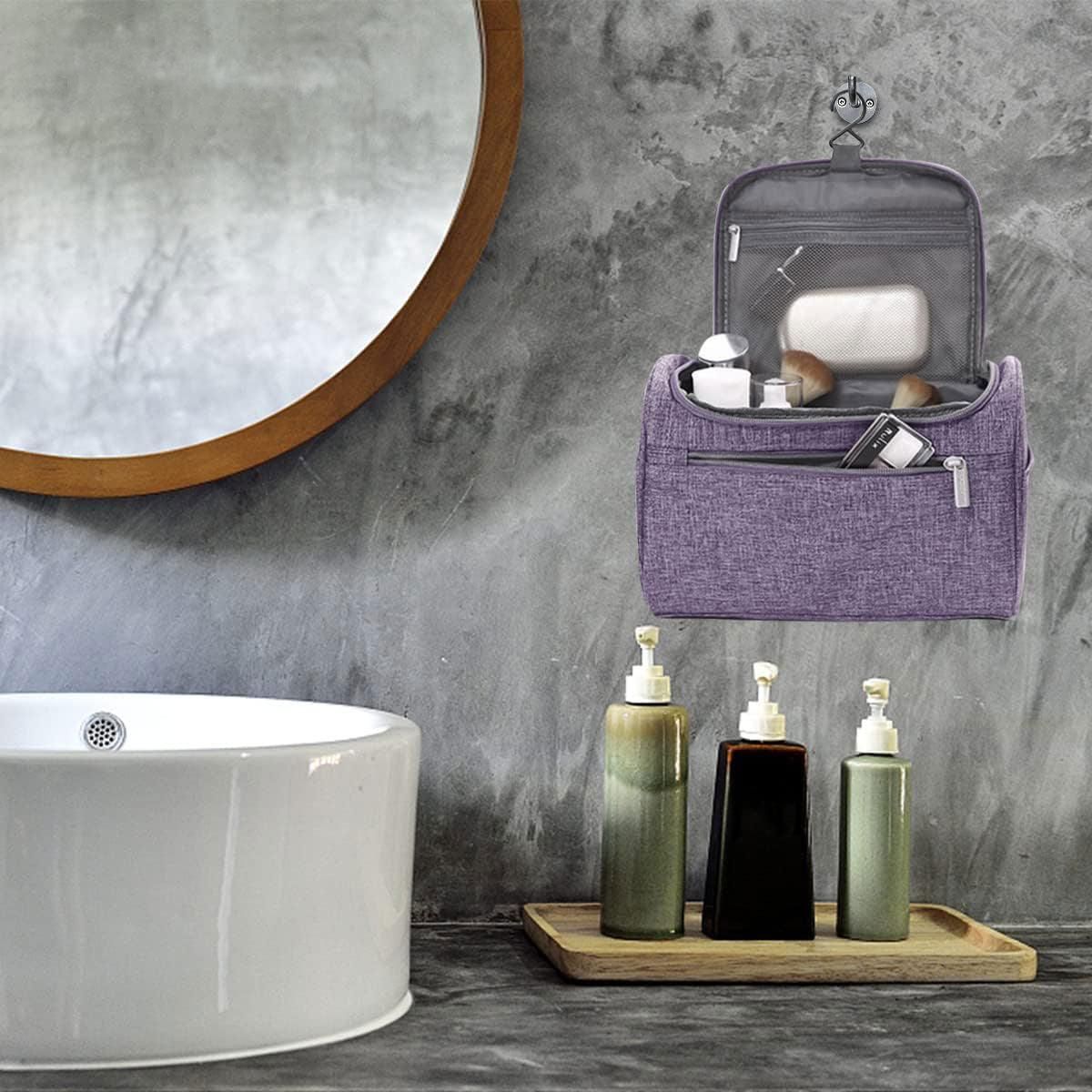 Womens Cosmetic Bag Make Up Case Travel Toiletry Wash Organiser Vanity Nail Box - Grey