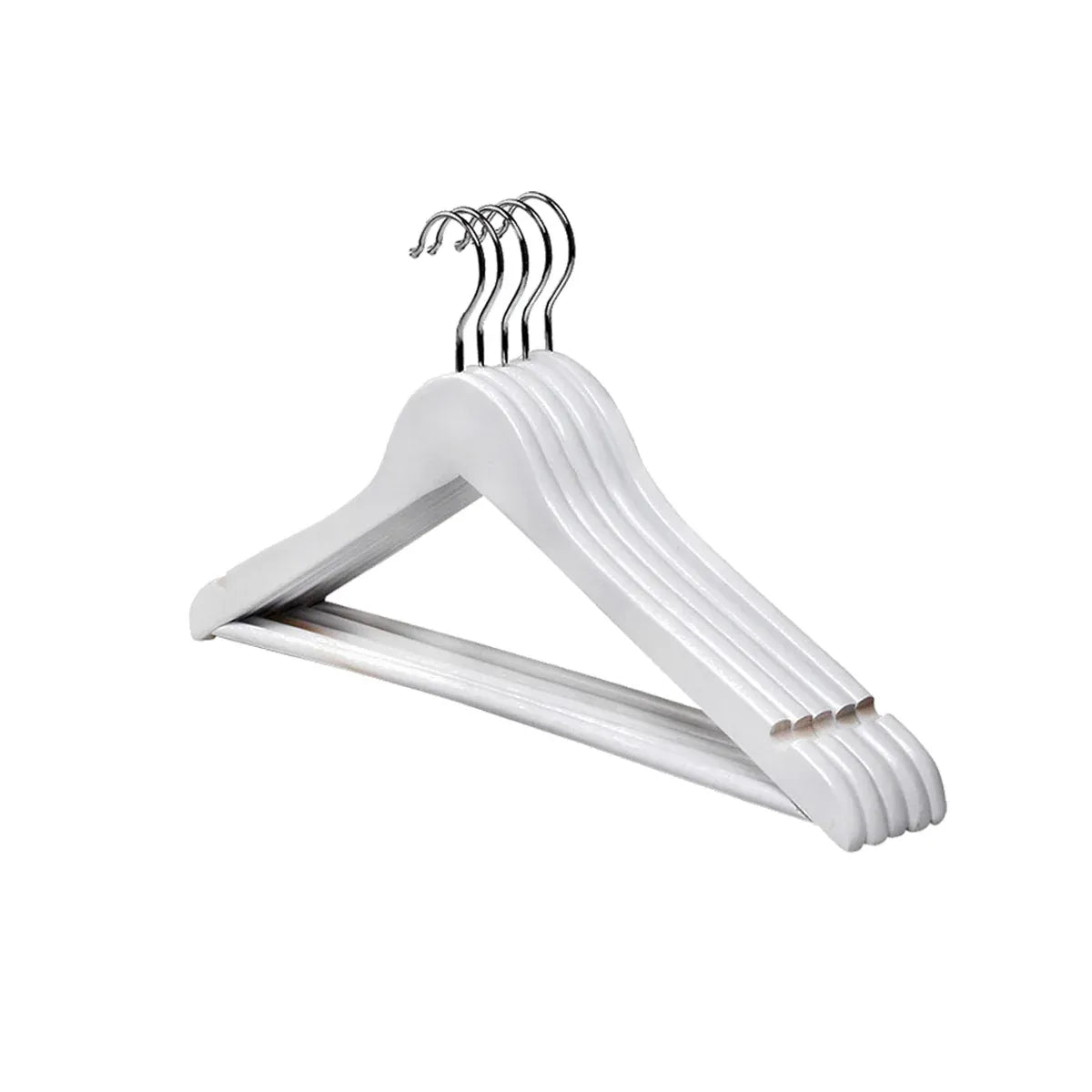 10PCS Wooden Suit Hangers - Clothes Coats Jackets Dress Pants Shirts Skirts