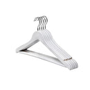 10PCS Wooden Suit Hangers - Clothes Coats Jackets Dress Pants Shirts Skirts