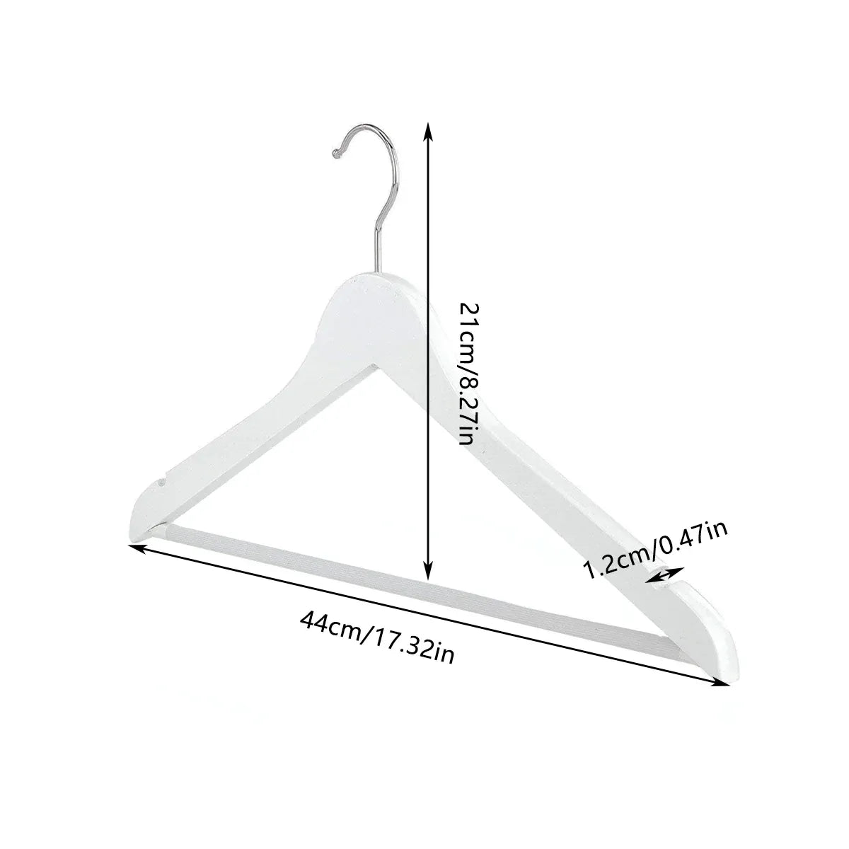 10PCS Wooden Suit Hangers - Clothes Coats Jackets Dress Pants Shirts Skirts