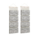 2PCS Multi Layer Wall Mounted Hanging Closet Storage Bag Wardrobe Organizer