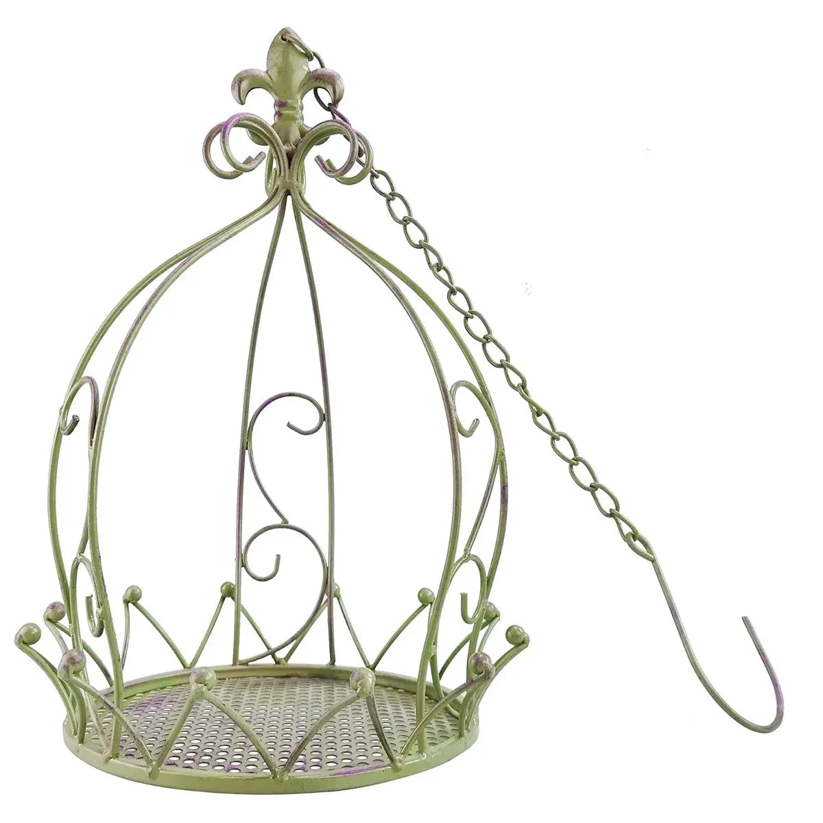 Iron Hanging Vintage Distressed Flower Basket for Garden Wall Patio Plant Use