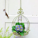 Iron Hanging Vintage Distressed Flower Basket for Garden Wall Patio Plant Use
