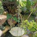 Iron Hanging Vintage Distressed Flower Basket for Garden Wall Patio Plant Use