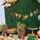 Happy Birthday Party Banner Decorations in Rose Gold Silver or Gold Bunting Garland - Silver