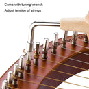 Solid Wood Veneer Laiya 24-String Harp Basic Model Beginner Music Instrument - Emerald Green