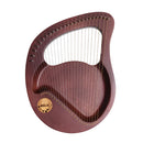 Solid Wood Veneer Laiya 24-String Harp Basic Model Beginner Music Instrument - Purple Red