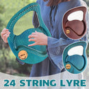 Solid Wood Veneer Laiya 24-String Harp Basic Model Beginner Music Instrument - Purple Red