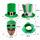 St Patricks Day Hat Festival Party Digital Print Irish Green Shamrock Cap - A