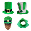 St Patricks Day Hat Festival Party Digital Print Irish Green Shamrock Cap - C