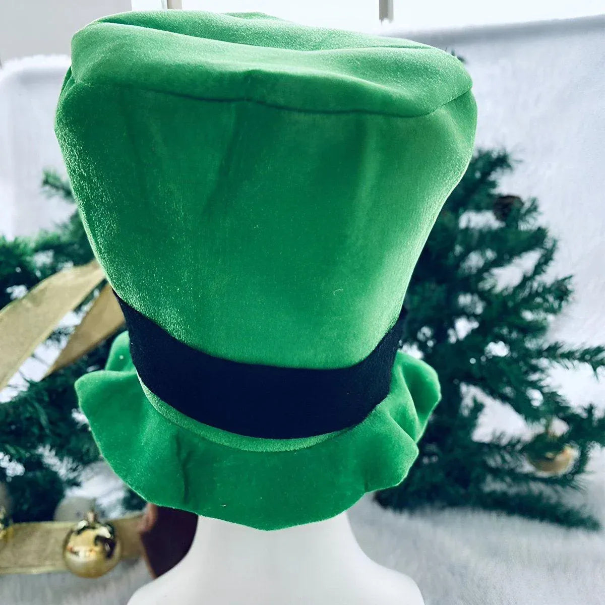 St Patricks Day Hat Festival Party Digital Print Irish Green Shamrock Cap - C