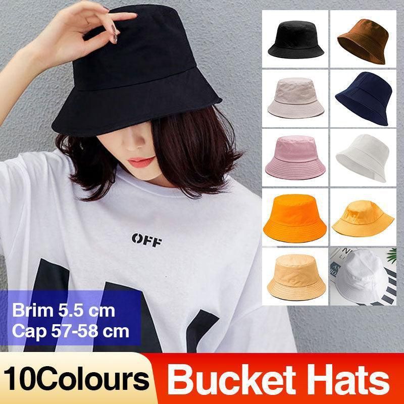 9 Colours Unisex Sun Bucket Hat Perfect for Outdoor Adventures - Orange