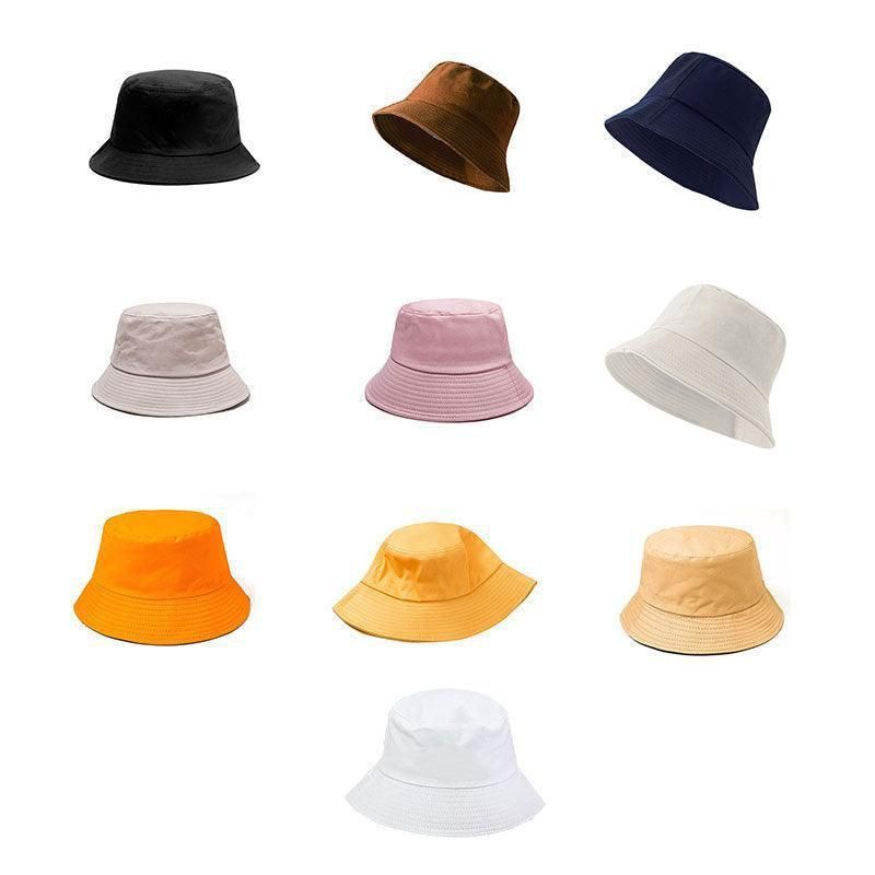 9 Colours Unisex Sun Bucket Hat Perfect for Outdoor Adventures - Orange