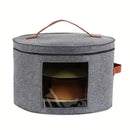 1-Piece Grey Felt Hat and Clothing Storage Case