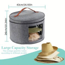 1-Piece Grey Felt Hat and Clothing Storage Case