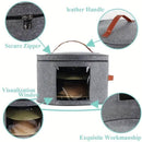 1-Piece Grey Felt Hat and Clothing Storage Case