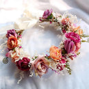 Artificial Flower Wreath Headband