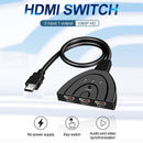 HDMI Switch Splitter 3-in-1 5-in-1 or 1-in-2 1080p 4K Manual or Remote Options - 5 in 1 Switch 4K Remote IR