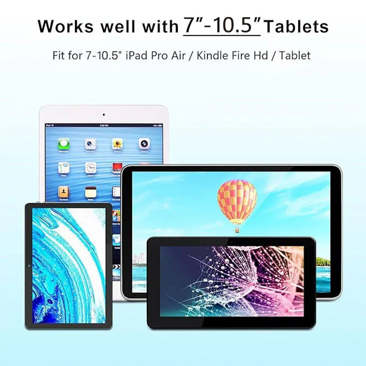 Rotating Car Headrest Tablet Holder Rear Seat Mount for iPad and Tablets