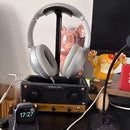Vintage Speaker Shaped Headphone Stand Holder with Storage Box