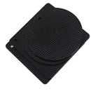 4pcs Silicone Honeycomb Heat Resistant Mats Table Cup Pot Coasters Home Kitchen - Black