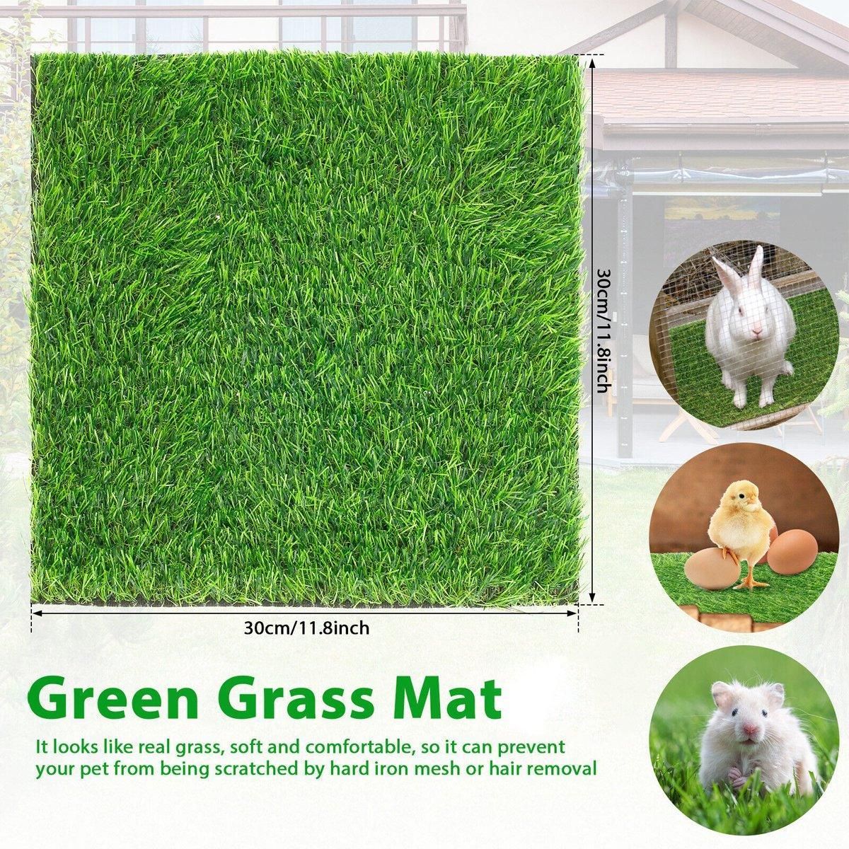 Washable Chicken Nesting Pad Egg Nest Grass Mat forLaying Boxes Hen House - 2PCS