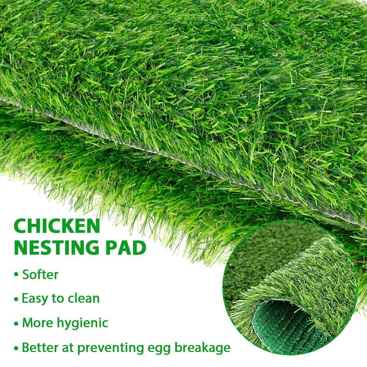 Washable Chicken Nesting Pad Egg Nest Grass Mat forLaying Boxes Hen House - 2PCS
