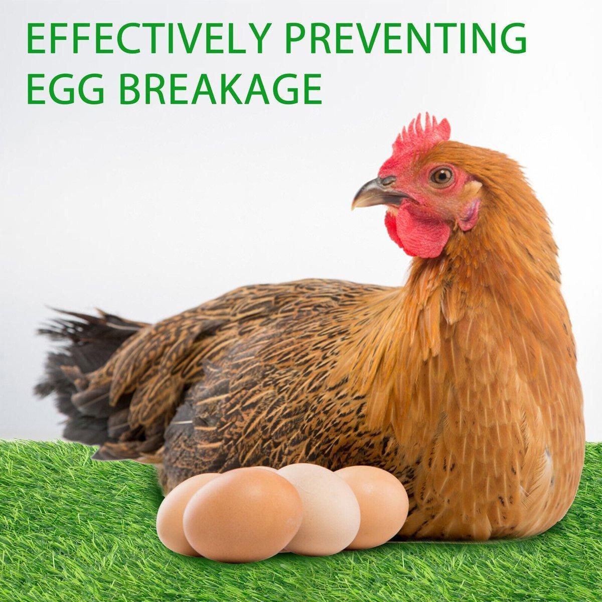Washable Chicken Nesting Pad Egg Nest Grass Mat forLaying Boxes Hen House - 2PCS