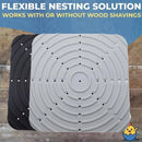 Washable Silicone Nesting Box Bedding Reusable Under Bedding for Chicken Coop - Black-2PCS
