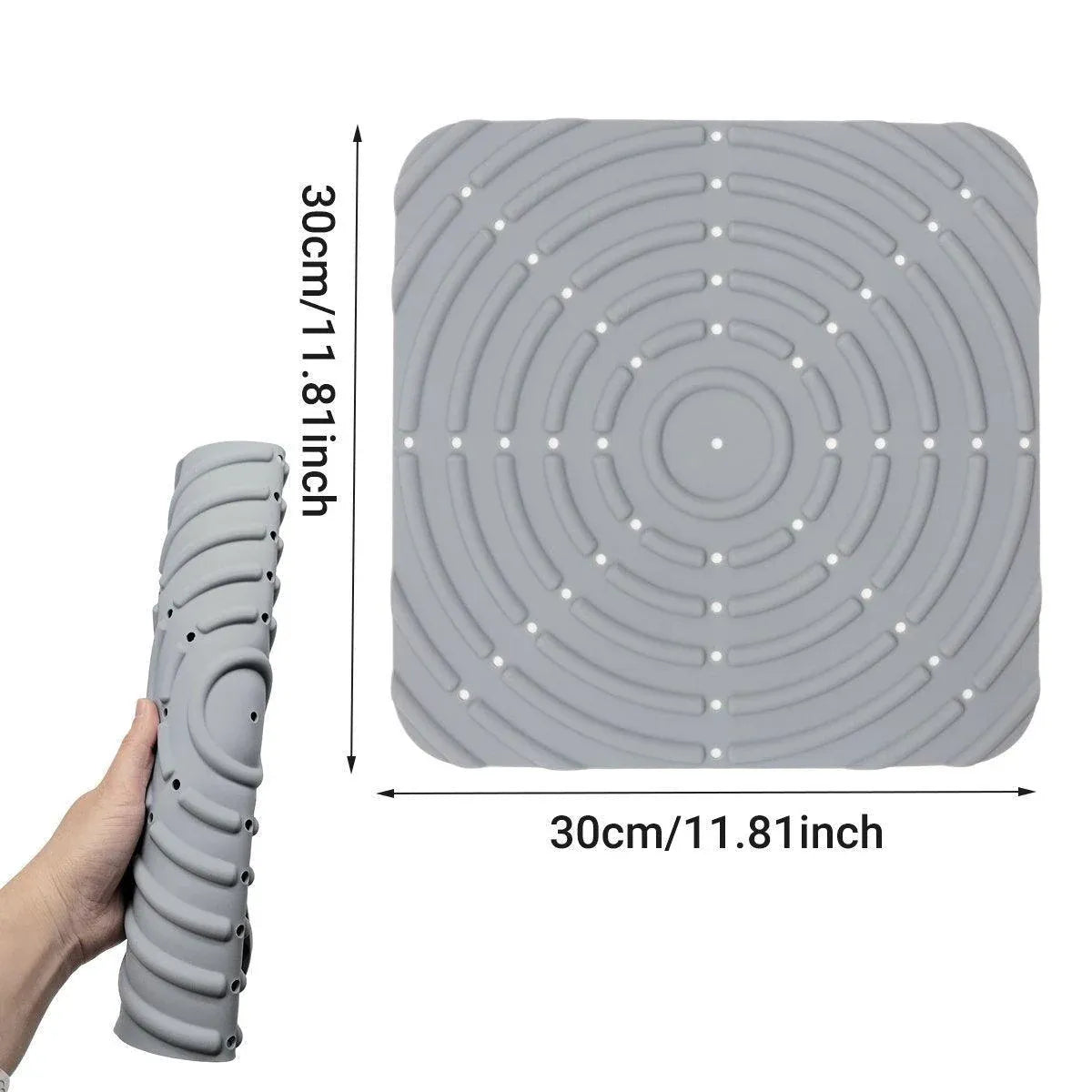Washable Silicone Nesting Box Bedding Reusable Under Bedding for Chicken Coop - Grey-2PCS