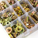 240pcs 8.8 Grade Carbon Steel Flange Hex Bolt Nut Kit M5 M6 M8 with Case