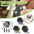 Multifunctional Hexagon Pocket Knife Outdoor Mini Tool Survival EDC Gear Kit - Black
