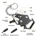 Multifunctional Hexagon Pocket Knife Outdoor Mini Tool Survival EDC Gear Kit - Black