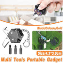 Multifunctional Hexagon Pocket Knife Outdoor Mini Tool Survival EDC Gear Kit - Black