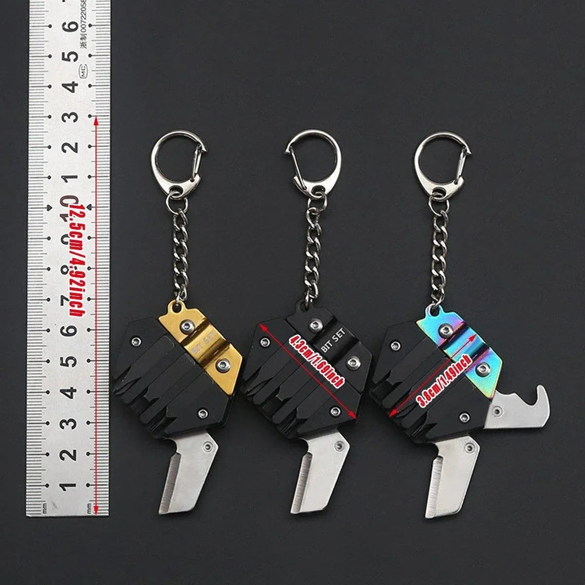 Multifunctional Hexagon Pocket Knife Outdoor Mini Tool Survival EDC Gear Kit - Multicolor